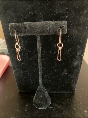 Copper Minimalist Drop Earrings - Women Jewelry